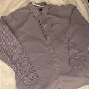 XXL purple small print plaid ariat button up